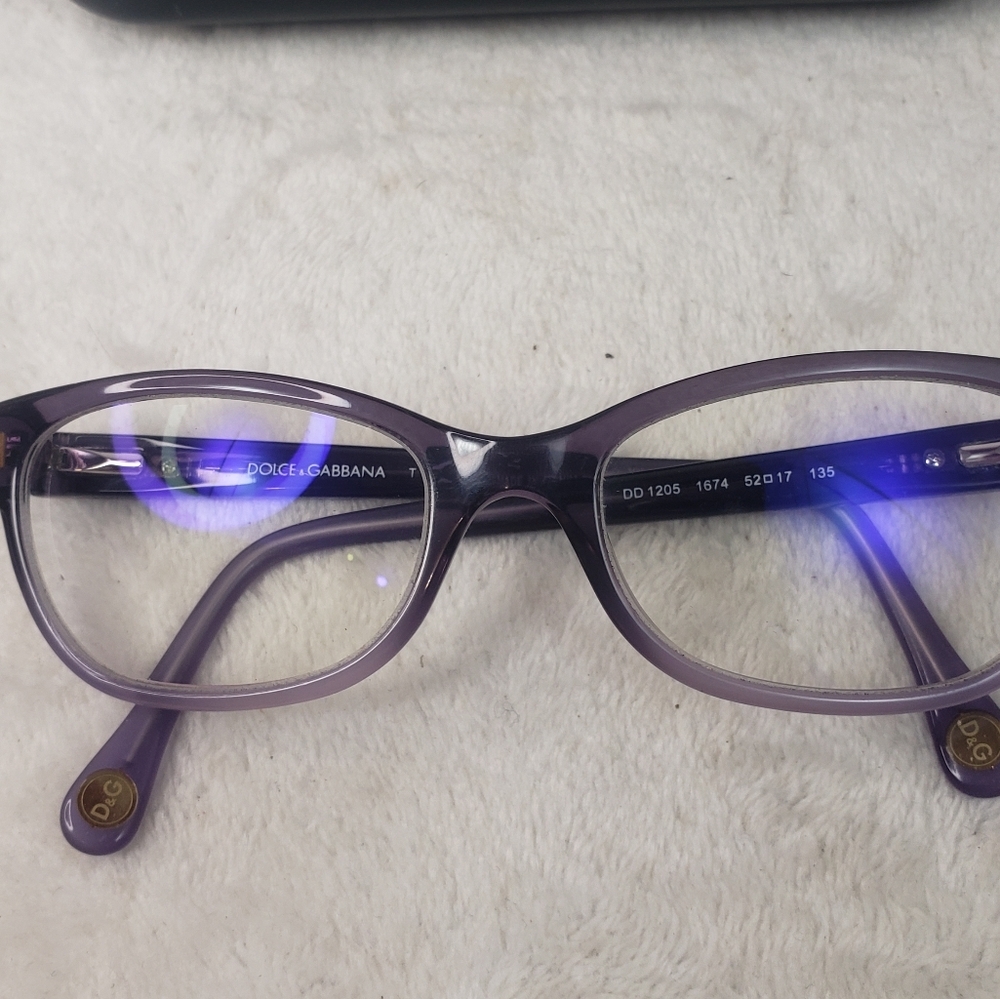 Authentic Pre-owned Dolce & Gabbana D&G purple blue eyeglasses - Picture 2 of 9